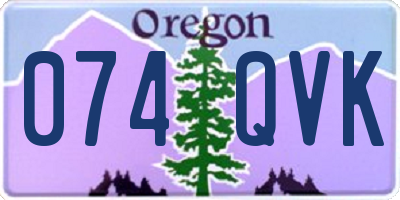 OR license plate 074QVK