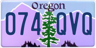 OR license plate 074QVQ