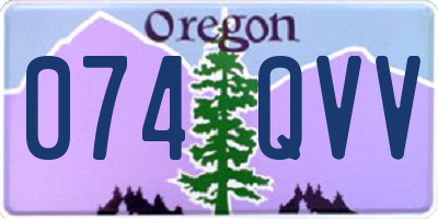 OR license plate 074QVV