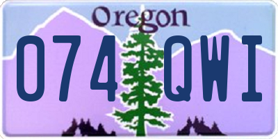 OR license plate 074QWI