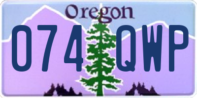 OR license plate 074QWP