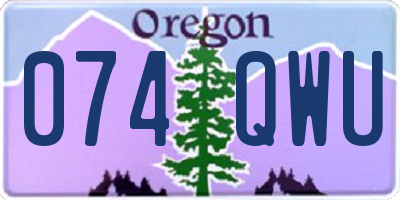 OR license plate 074QWU