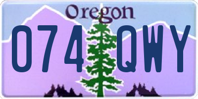 OR license plate 074QWY