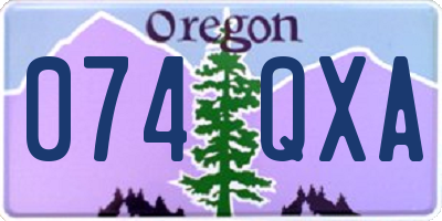 OR license plate 074QXA