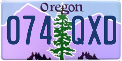 OR license plate 074QXD