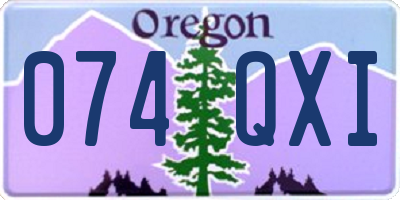 OR license plate 074QXI
