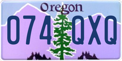 OR license plate 074QXQ