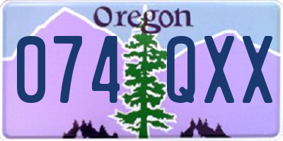 OR license plate 074QXX