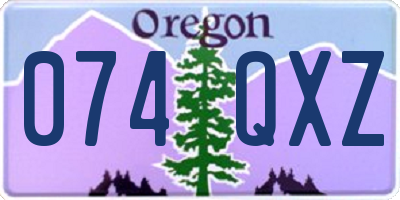 OR license plate 074QXZ