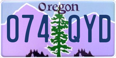 OR license plate 074QYD
