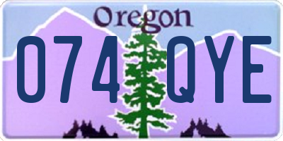 OR license plate 074QYE