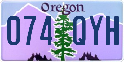 OR license plate 074QYH
