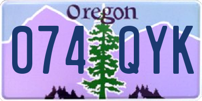 OR license plate 074QYK