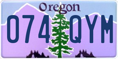 OR license plate 074QYM