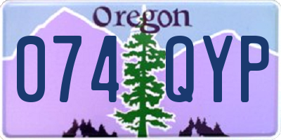 OR license plate 074QYP