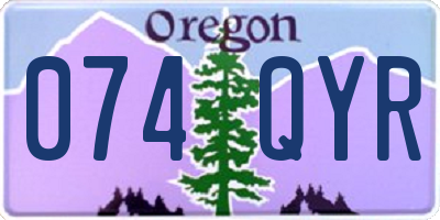 OR license plate 074QYR