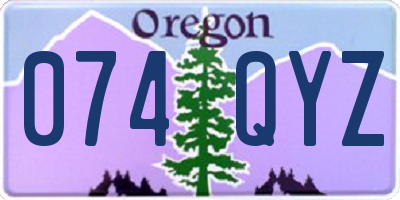OR license plate 074QYZ