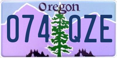 OR license plate 074QZE