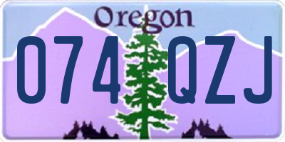 OR license plate 074QZJ