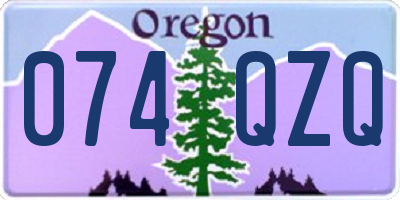 OR license plate 074QZQ