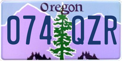 OR license plate 074QZR
