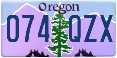OR license plate 074QZX