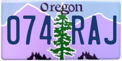 OR license plate 074RAJ