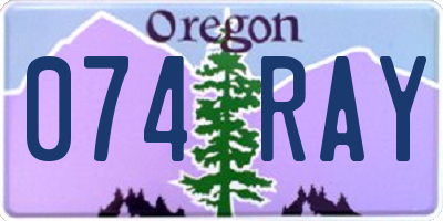 OR license plate 074RAY