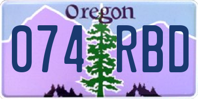 OR license plate 074RBD