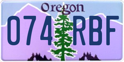 OR license plate 074RBF