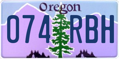 OR license plate 074RBH