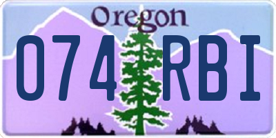 OR license plate 074RBI