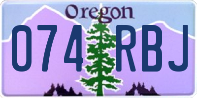 OR license plate 074RBJ