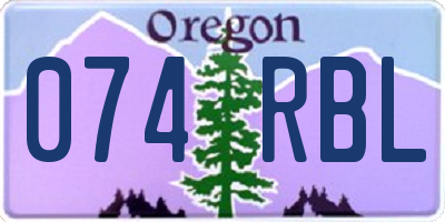 OR license plate 074RBL
