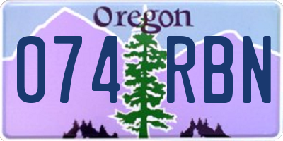 OR license plate 074RBN