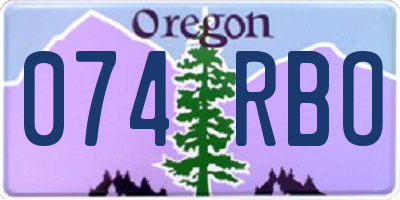OR license plate 074RBO