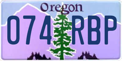 OR license plate 074RBP