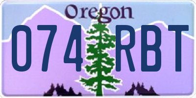 OR license plate 074RBT