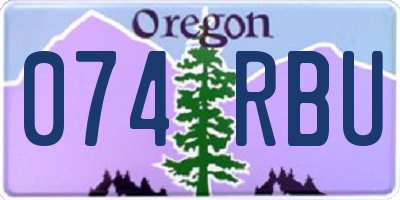 OR license plate 074RBU