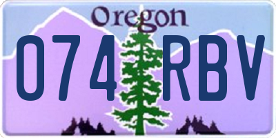 OR license plate 074RBV