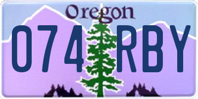 OR license plate 074RBY