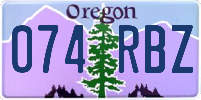 OR license plate 074RBZ