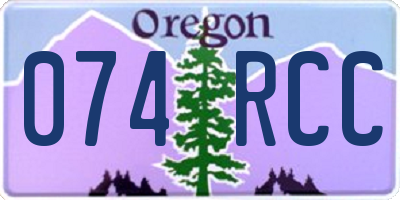 OR license plate 074RCC