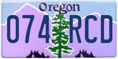 OR license plate 074RCD