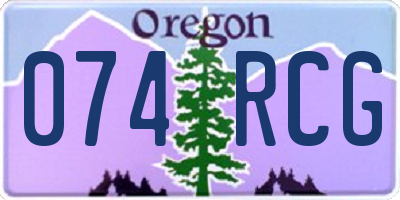 OR license plate 074RCG