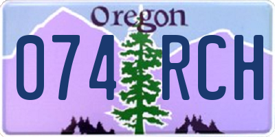 OR license plate 074RCH