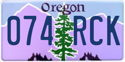 OR license plate 074RCK