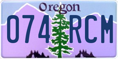 OR license plate 074RCM