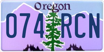 OR license plate 074RCN