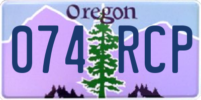 OR license plate 074RCP